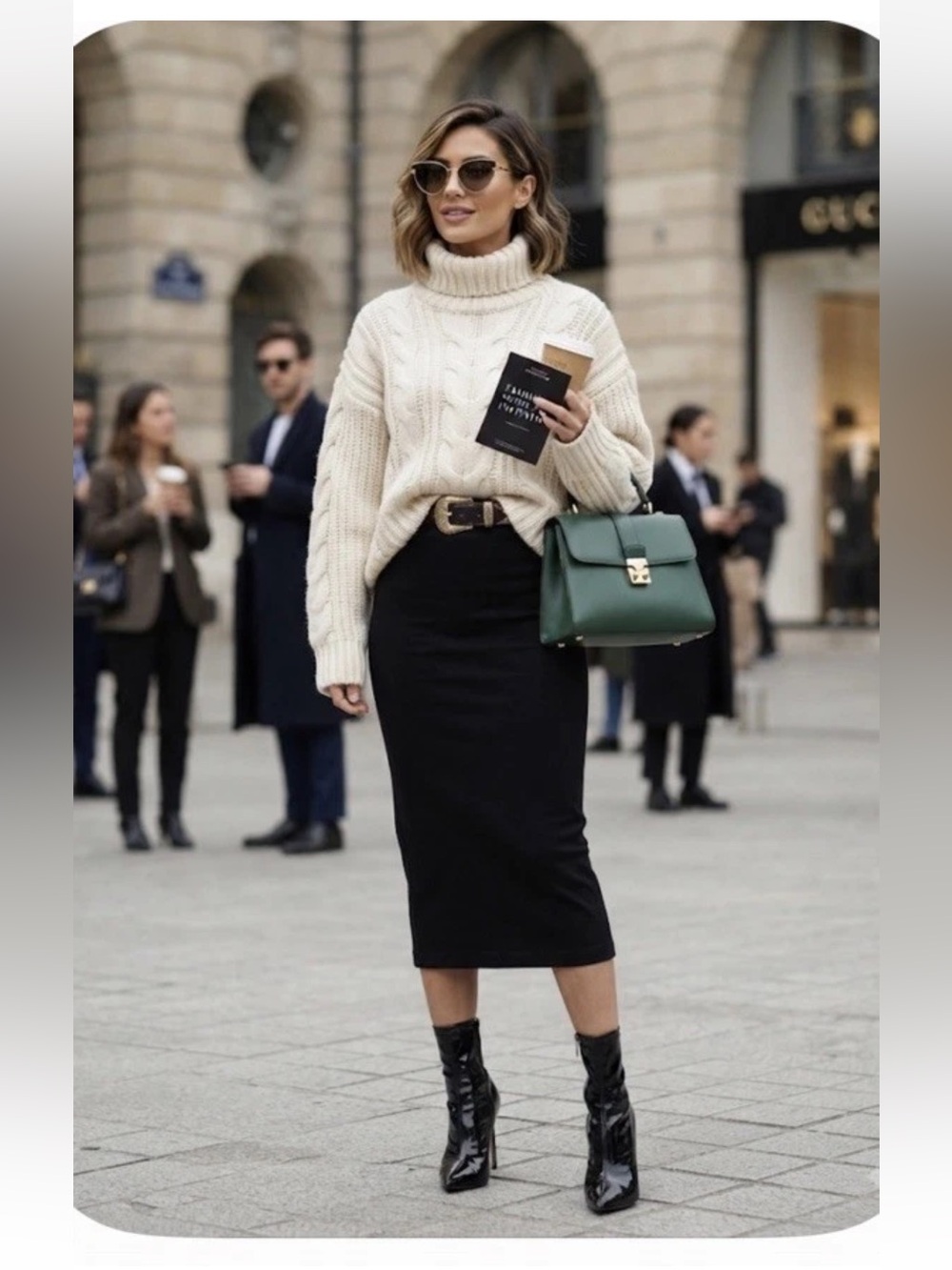 Windsor Black Midi Pencil Skirt with High Waist size S NWT